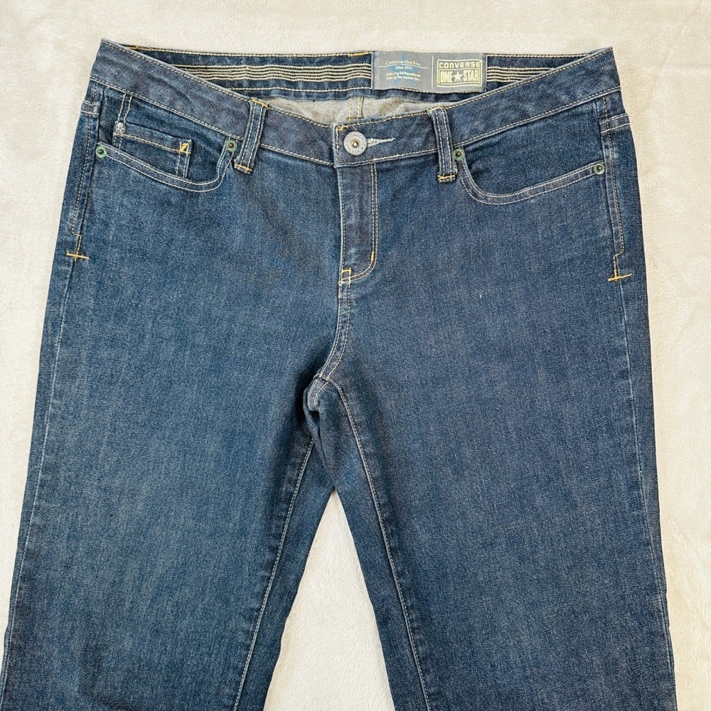 Converse One Star Women Dark Wash Denim Jeans Bootcut Size 12